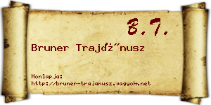Bruner Trajánusz névjegykártya